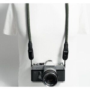 Green Rope Camera Neck Strap w/ Peak Design Anchors / Handcrafted
